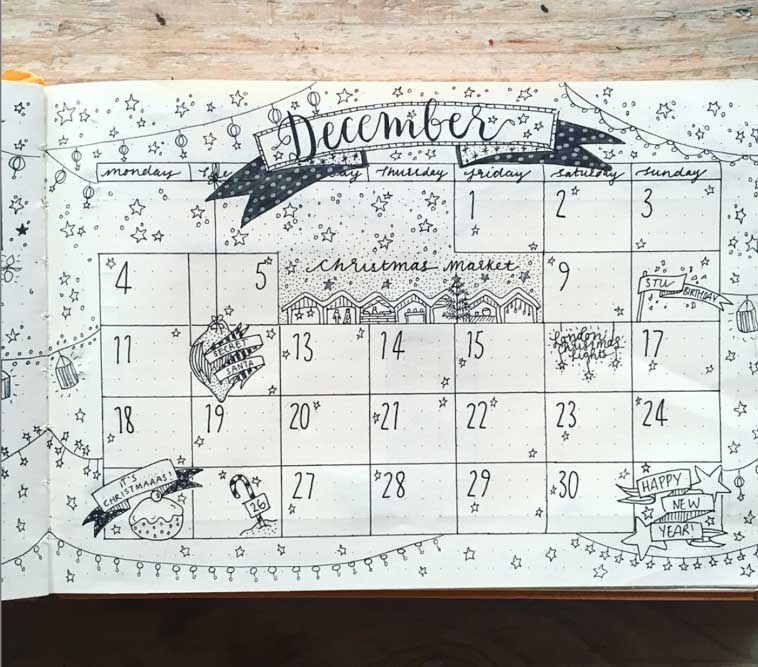 December Monthly log idea