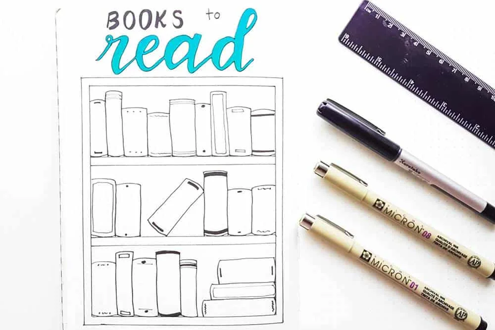 Learn how to make a bullet journal books to read template