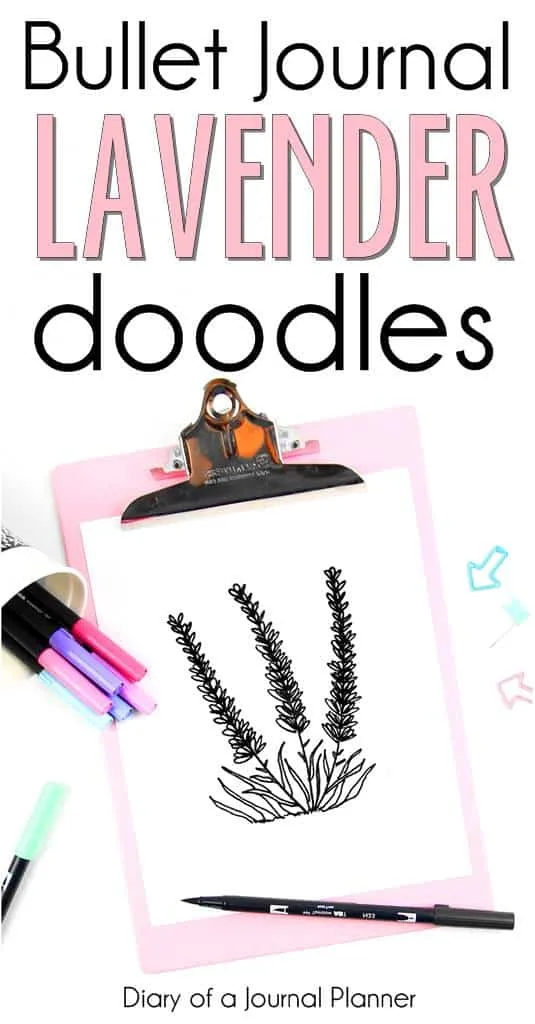 How to make bullet journal lavender drawings