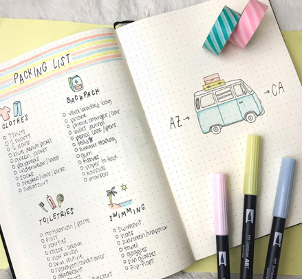 Packing Checklist Bujo