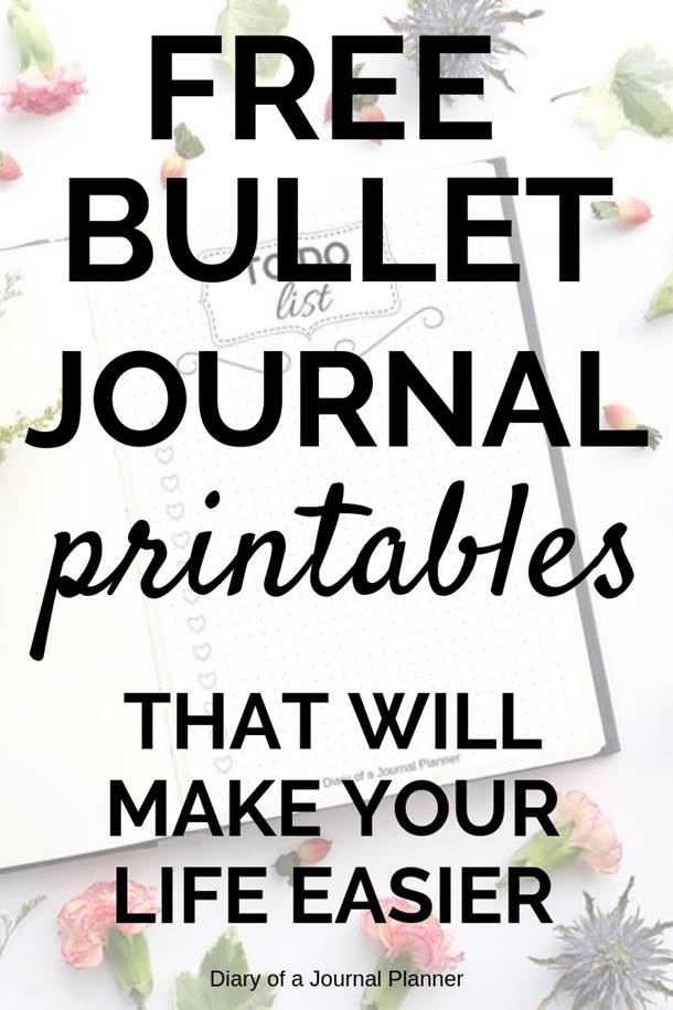 free bullet journal printables