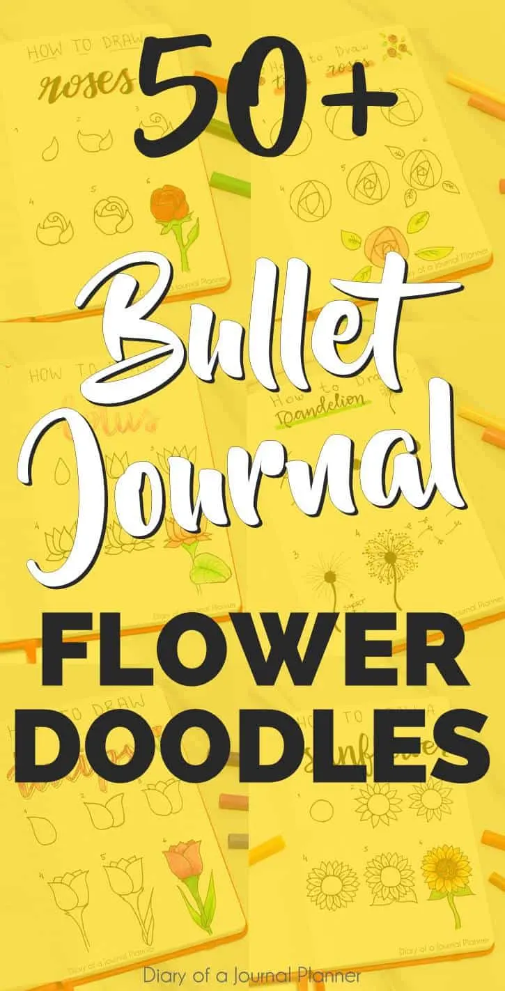 bullet journal doodles flowers
