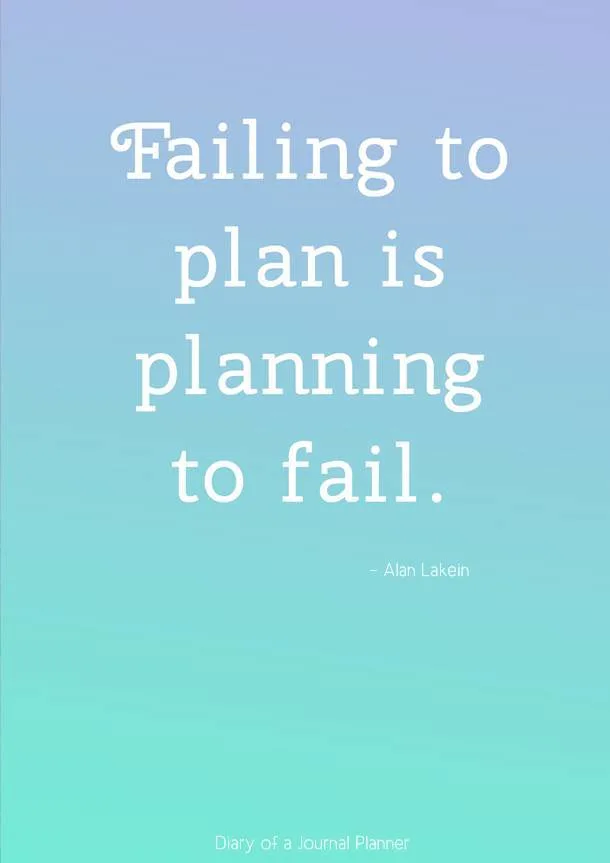 failing to plan is planning to fail #quotes #quote #quoteoftheday #quotestoliveby #quotesinspirational #planningquotes #motivationalquotes #motivationalquotes #inspirationquotes #inspirationalquotes #planning #planners #bujo #bulletjournal