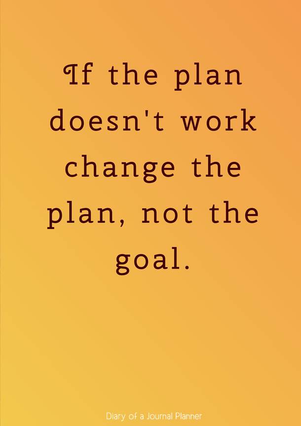 Quote about Adaptability in Planning - If the plan doesn't work, change the plan, not the goal.