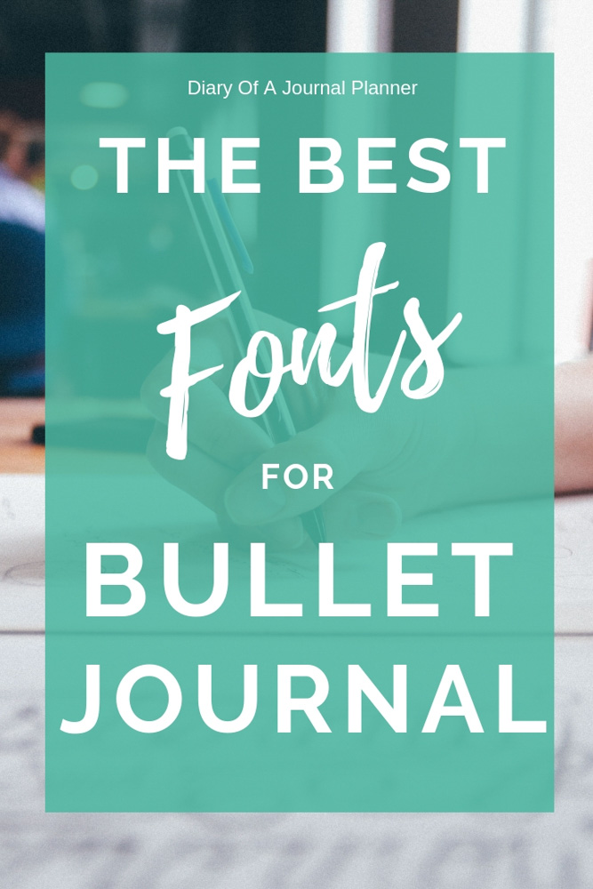 cool bullet journal fonts