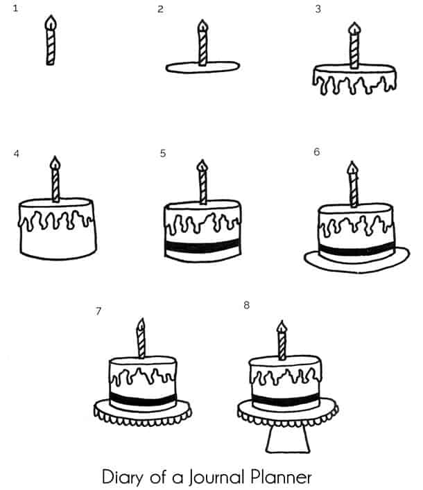 how to draw a birthday card