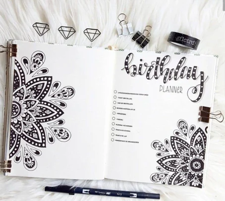 Plan birthday with Bullet journal