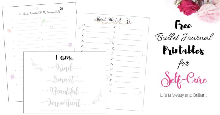 Bullet Journal Printables for Self-Care