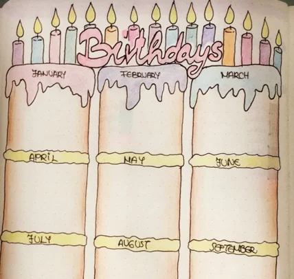 bujo cake page