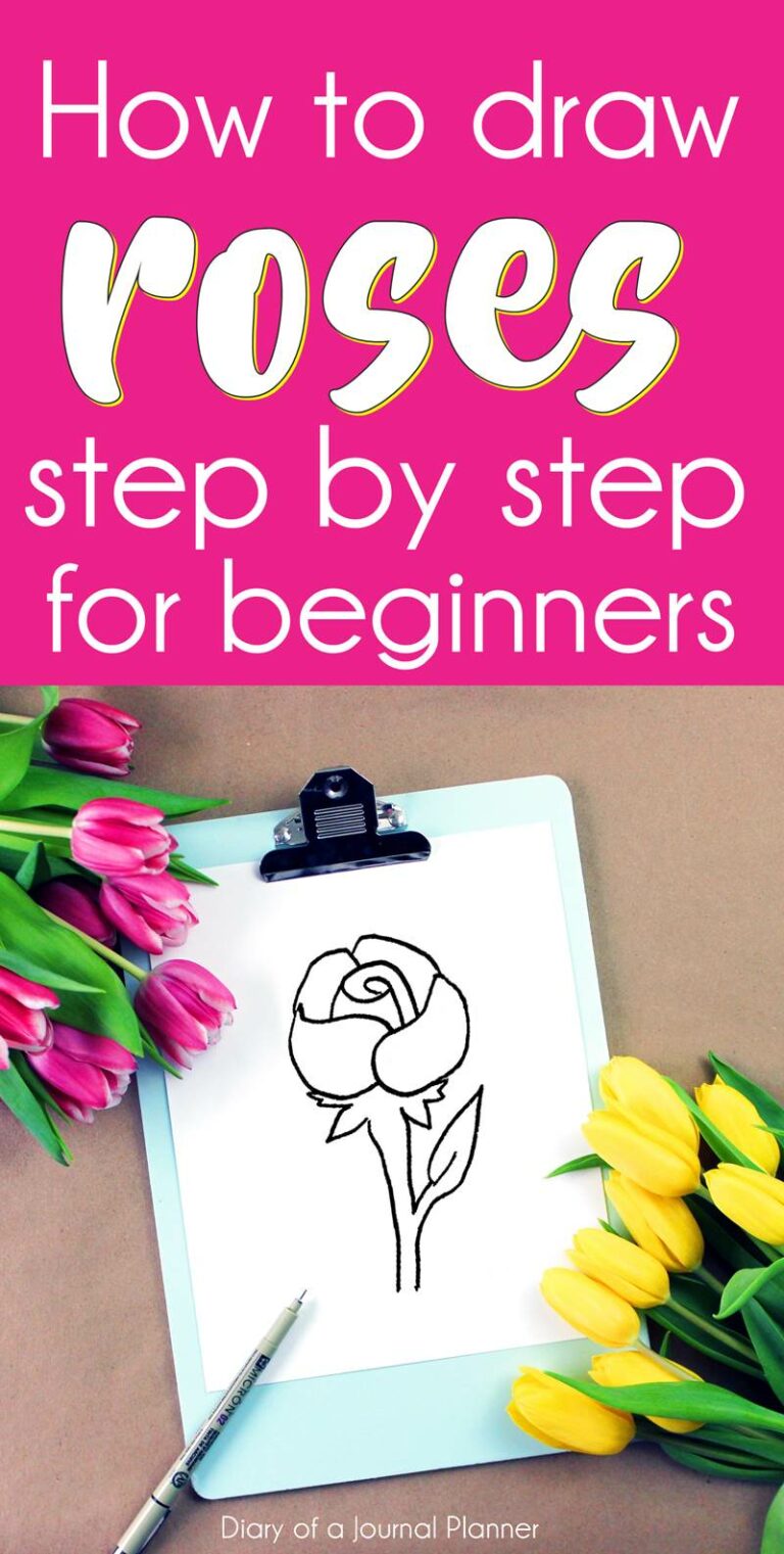 Rose Drawing: How To Draw A Rose Step By Step For Beginners