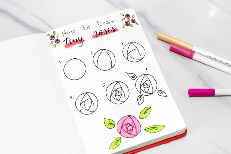 simple rose doodle