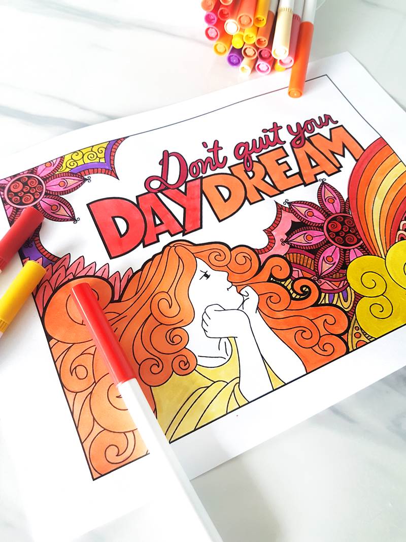 printable adult coloring pages quotes