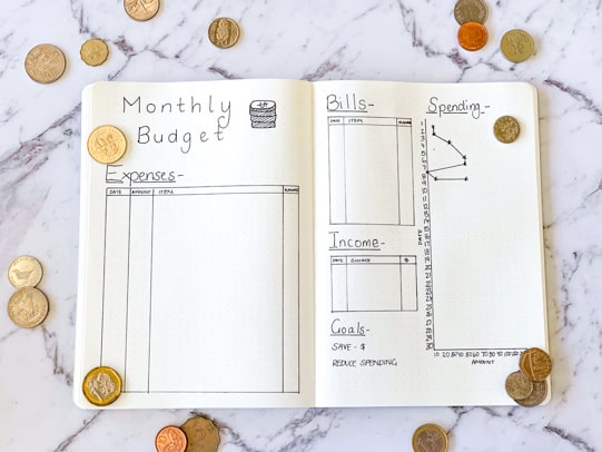 budget tracker bullet journal