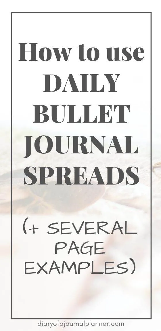Bullet journal daily spread ideas and inspiration