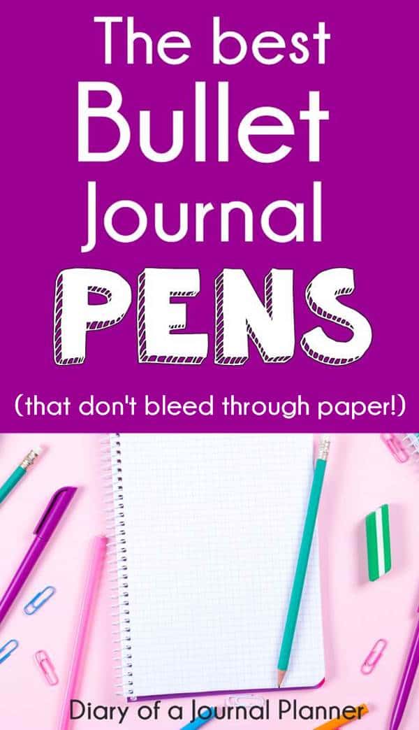 bullet journal pens that don't bleed