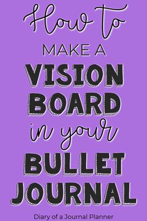 bullet journal vision board