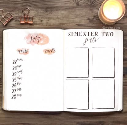 Student Goals Bullet Journal