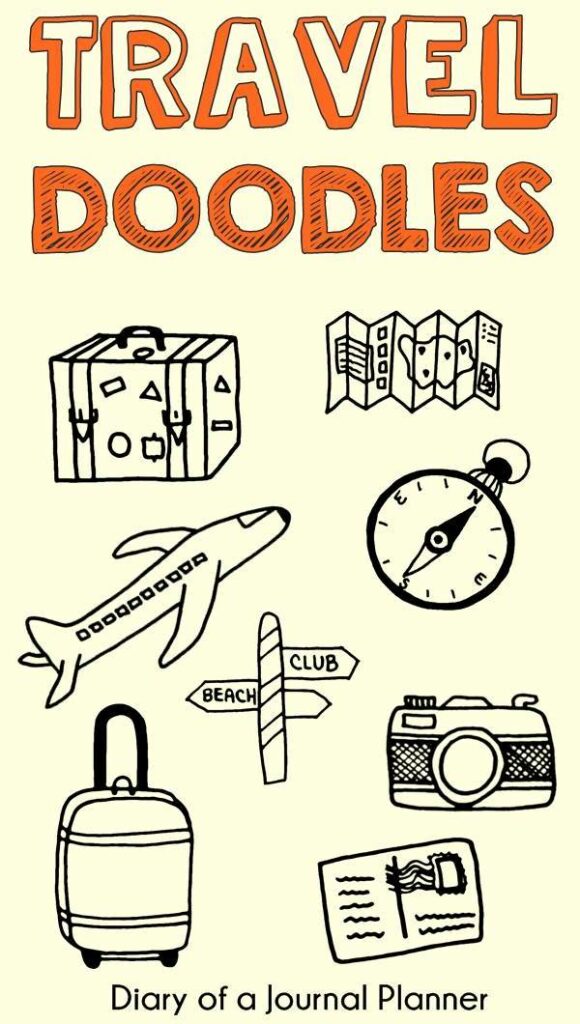 travel journal doodles