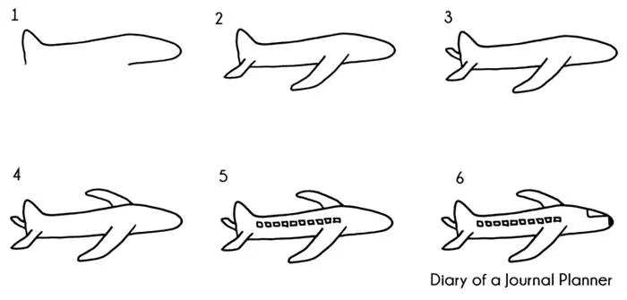 airplane doodle tutorial