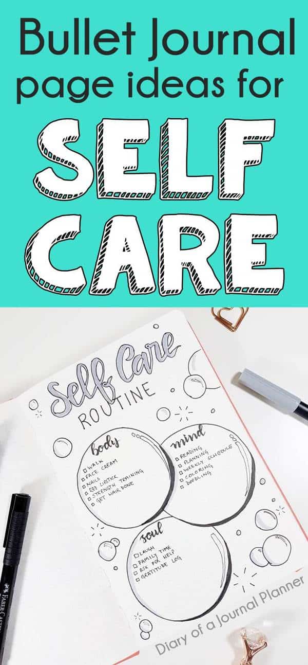 Self care Journal Ideas (15 Inspiring Bullet Journal Self Care Pages)