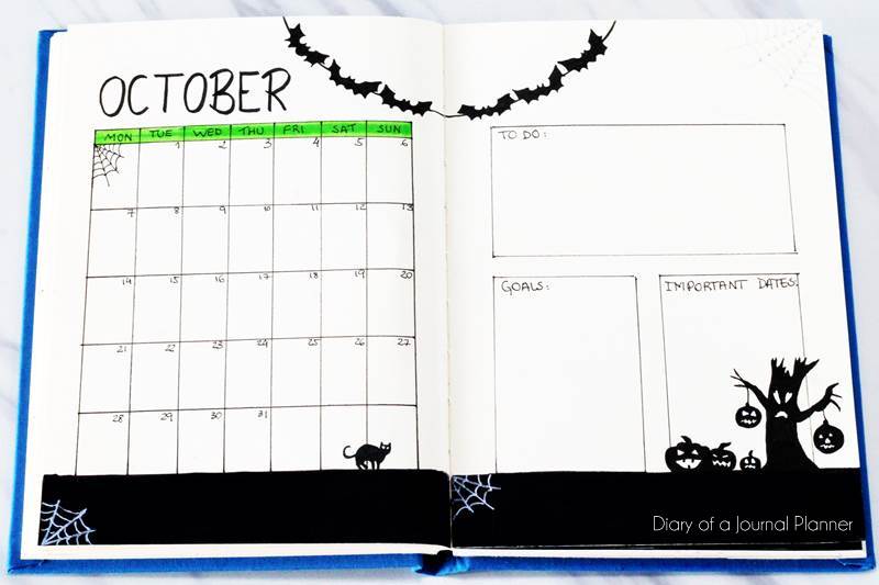 Cozy Fall Monthly Bullet Journal Setup - Any Month - undated