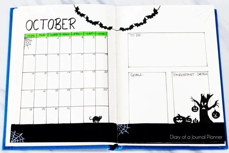 30+ Gorgeous Bullet Journal Monthly Spreads You'll Want in 2024