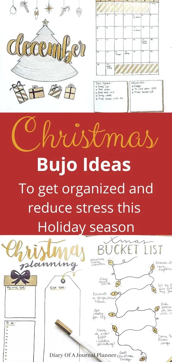 Christmas spread ideas for Bullet Journals