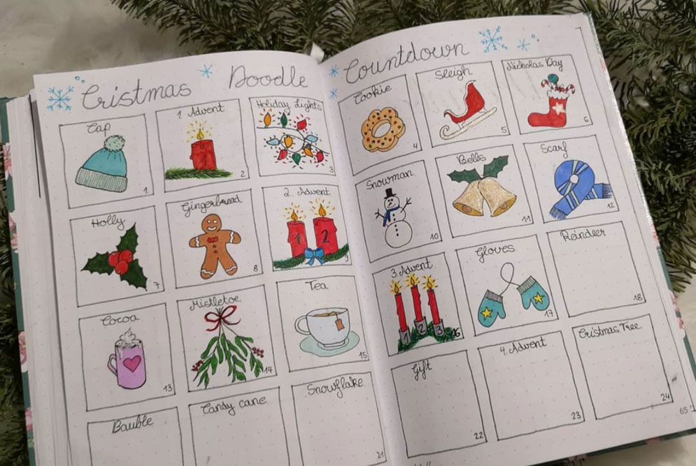 Christmas countdown spread