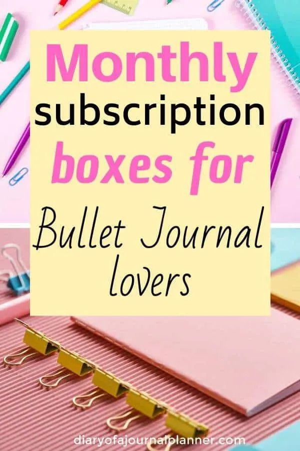 subscription boxes for bullet journal