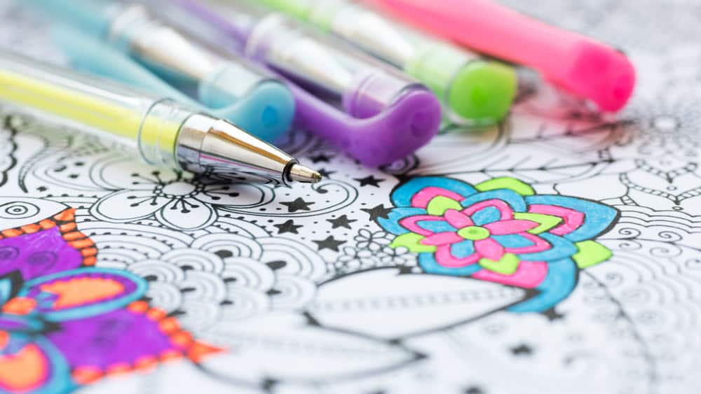 33 Gel Marker Set Fine Tip Colored Pen with 40% More Ink for Adult Coloring Books Drawing Doodling Scrapbooks Journaling Color Gel Pens 