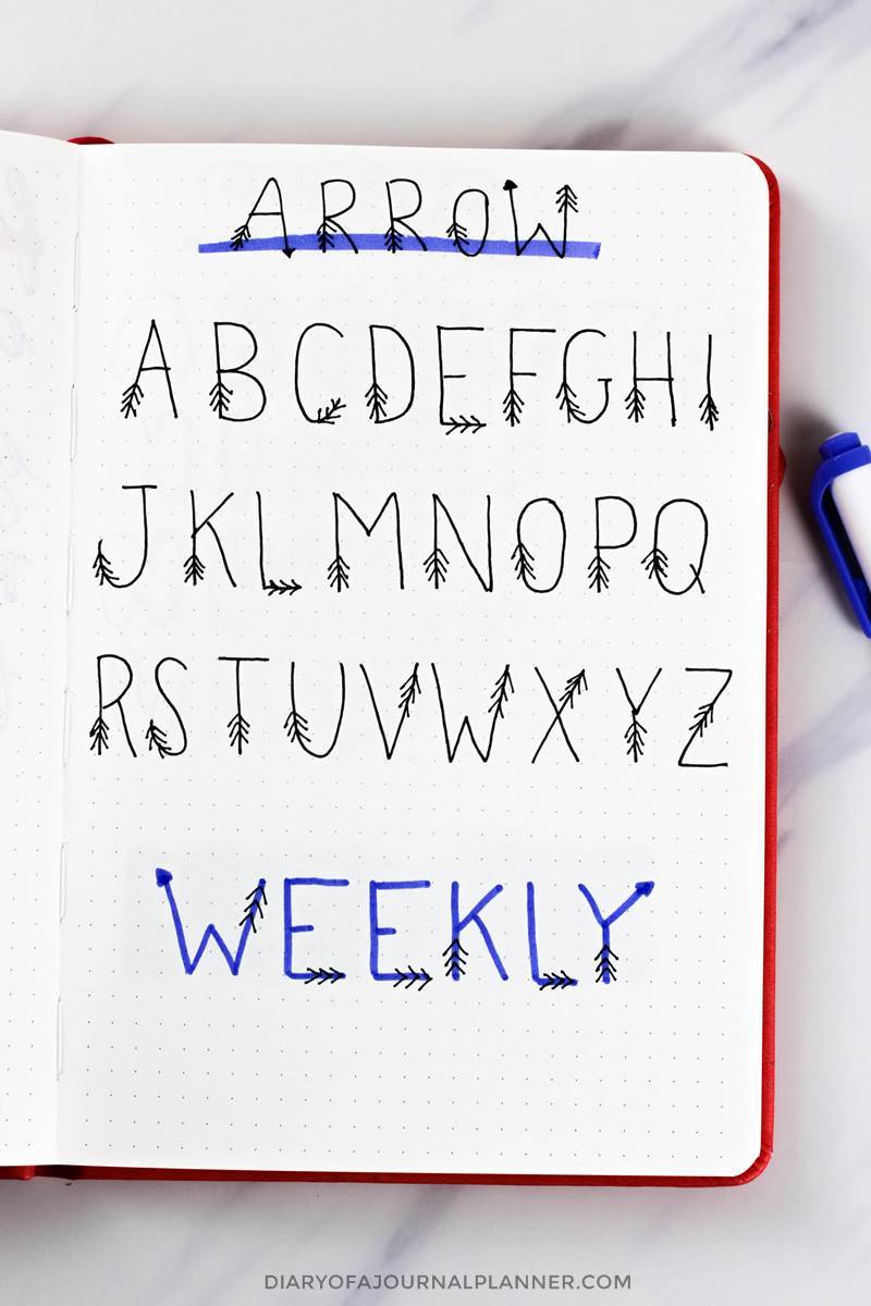 cute font for bullet journal