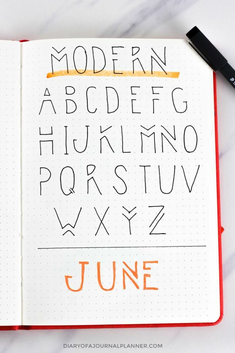 Easy Bullet Journal Fonts