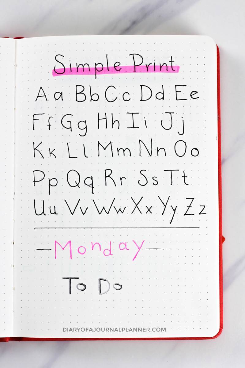 Bullet Journal Fonts (14 Fonts For Bullet Journal You Need To Try!)