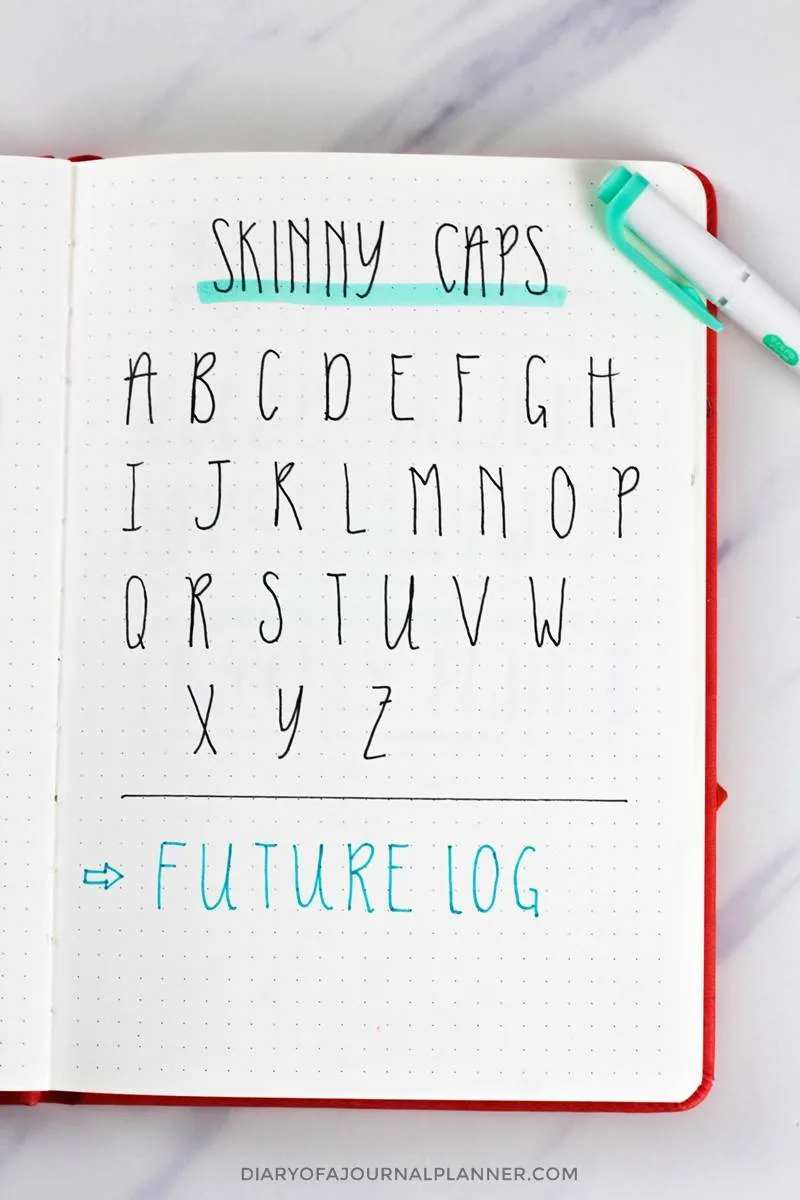 Skinny caps font