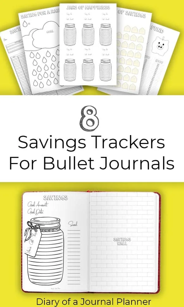 Bujo Savings Tracker Printables