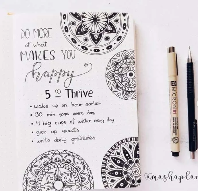 Mini Mandalas Bullet journal