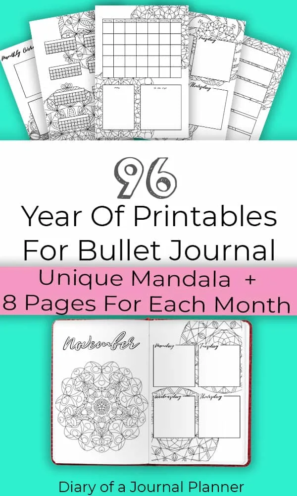 Mandala Bullet Journal Theme Ideas With Printables