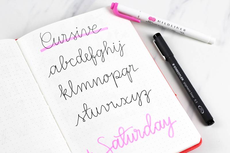 bullet journal handwriting fonts