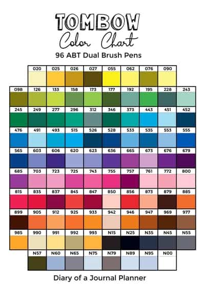 tombow 96 color tracker