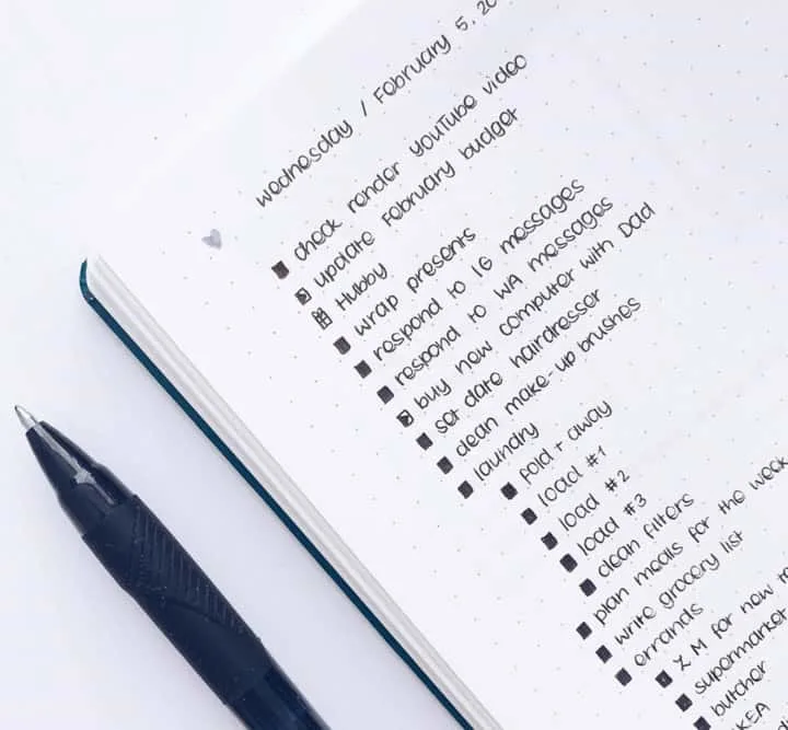 Get Organized With A Bullet Journal To Do List