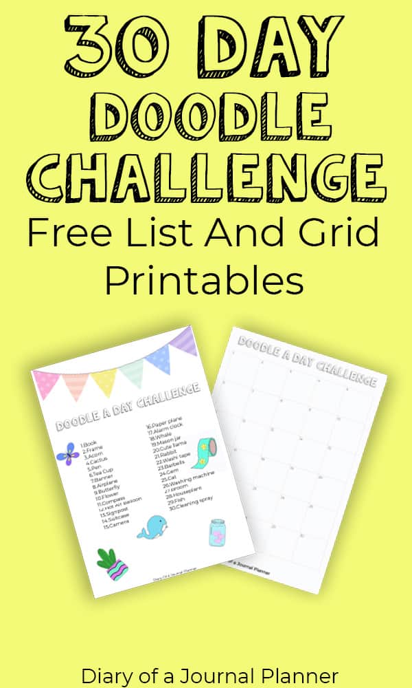 Fun Doodle Challenge For 30 Days With Free Printables