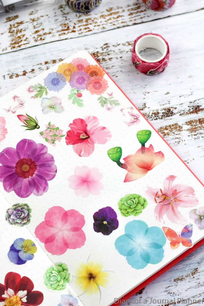 mix and match washi tape flowers