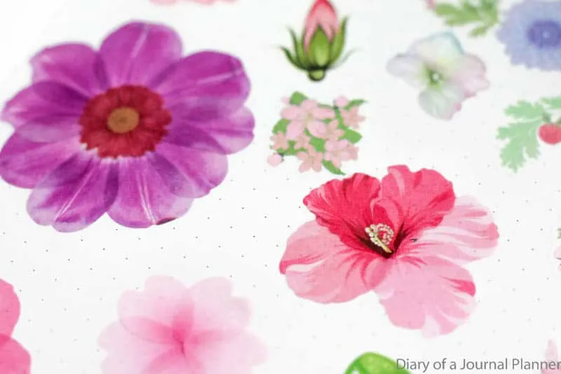 washi flower petal designs