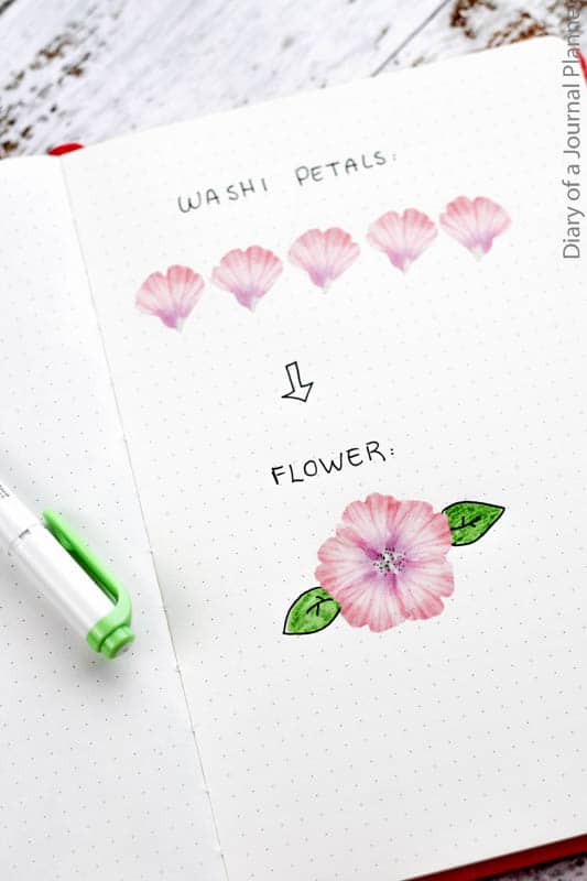 Washi tape flower petals