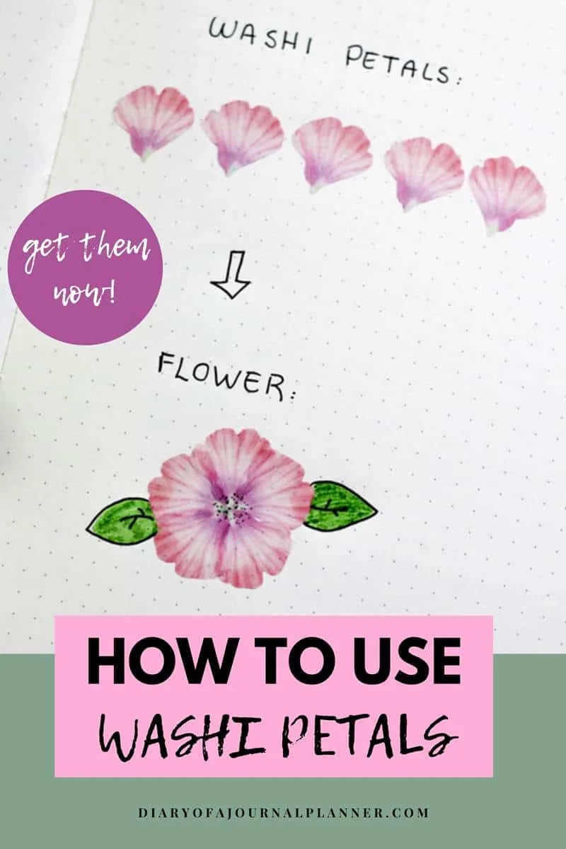 How to use washi tape petals sets