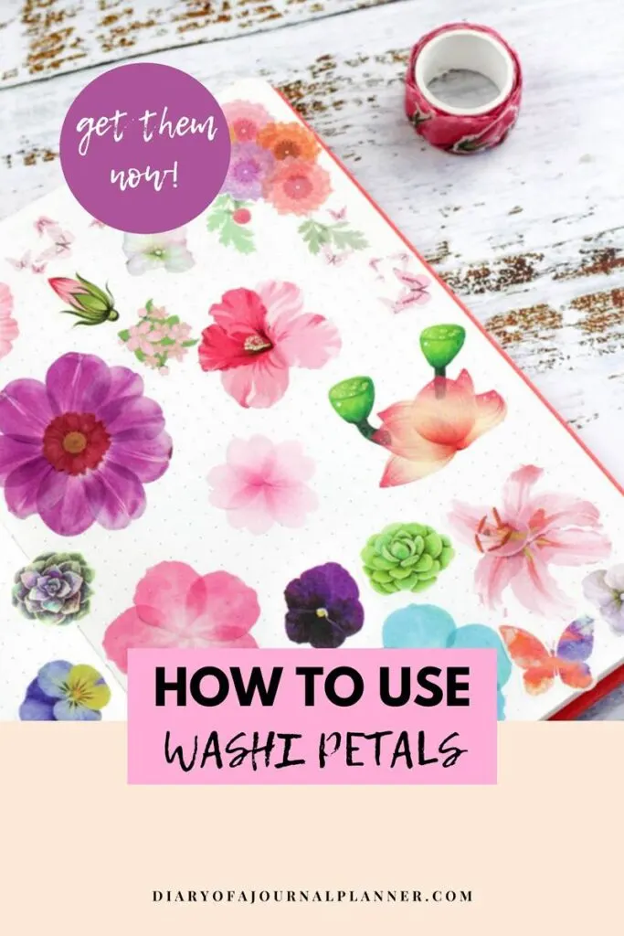 how to use washi tape petals