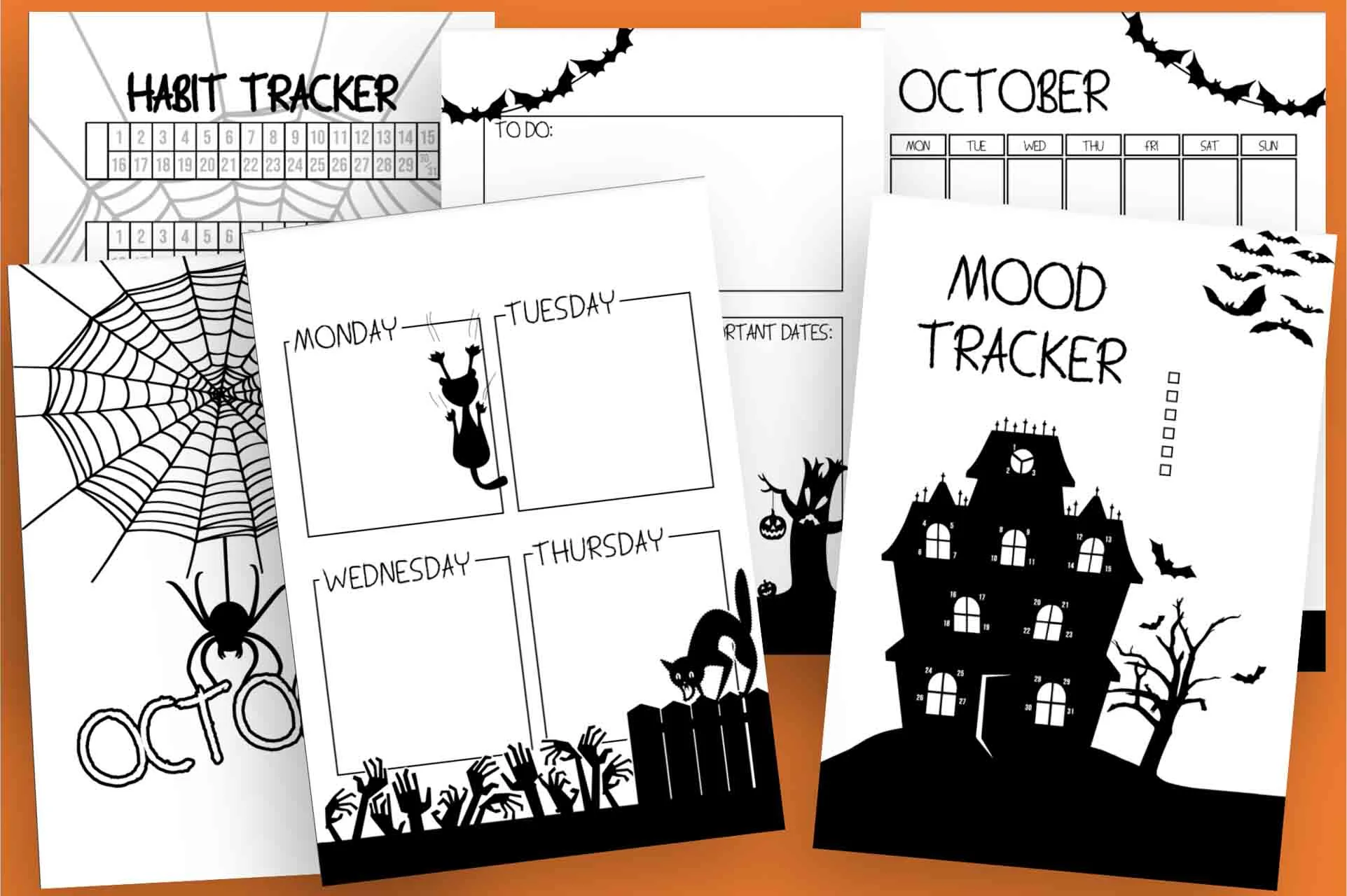 Halloween themed planner