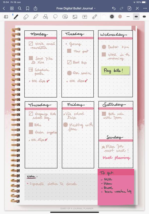 bullet journal digital stickers