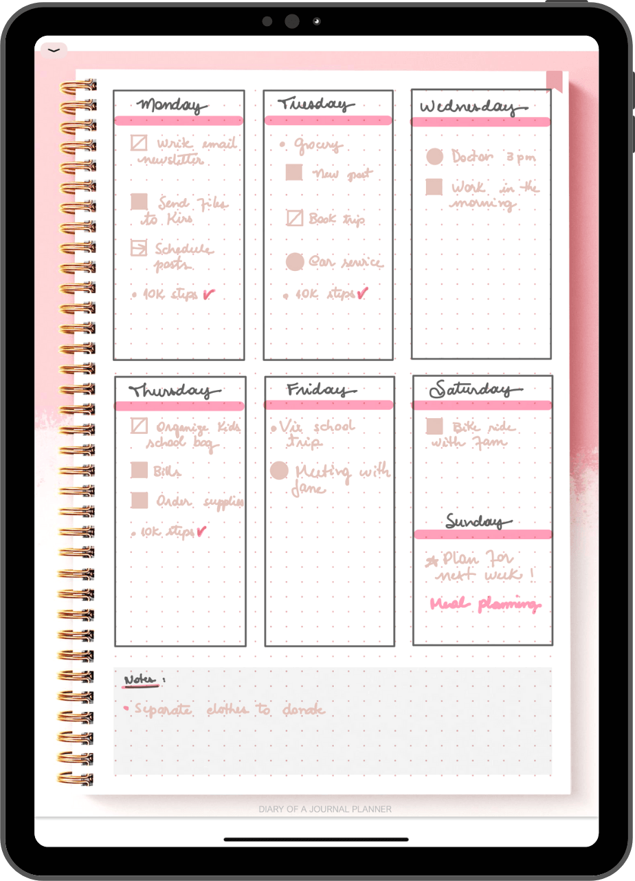 notability bullet journal