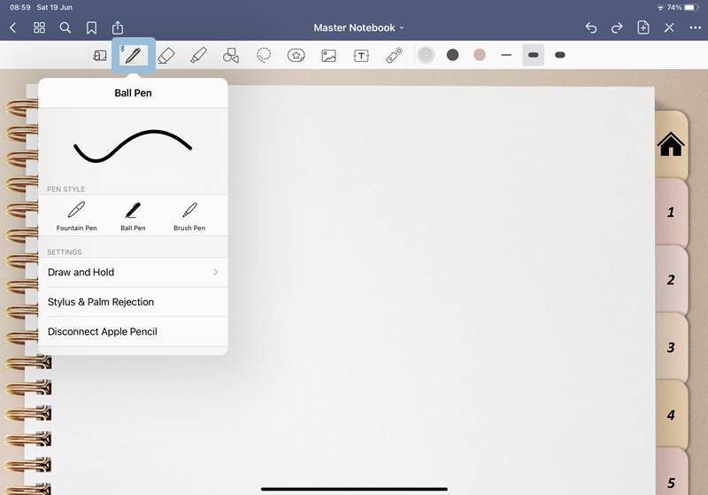 Goodnotes pen tool